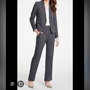 Ann Taylor Gray Criss Hatch Pant Suit